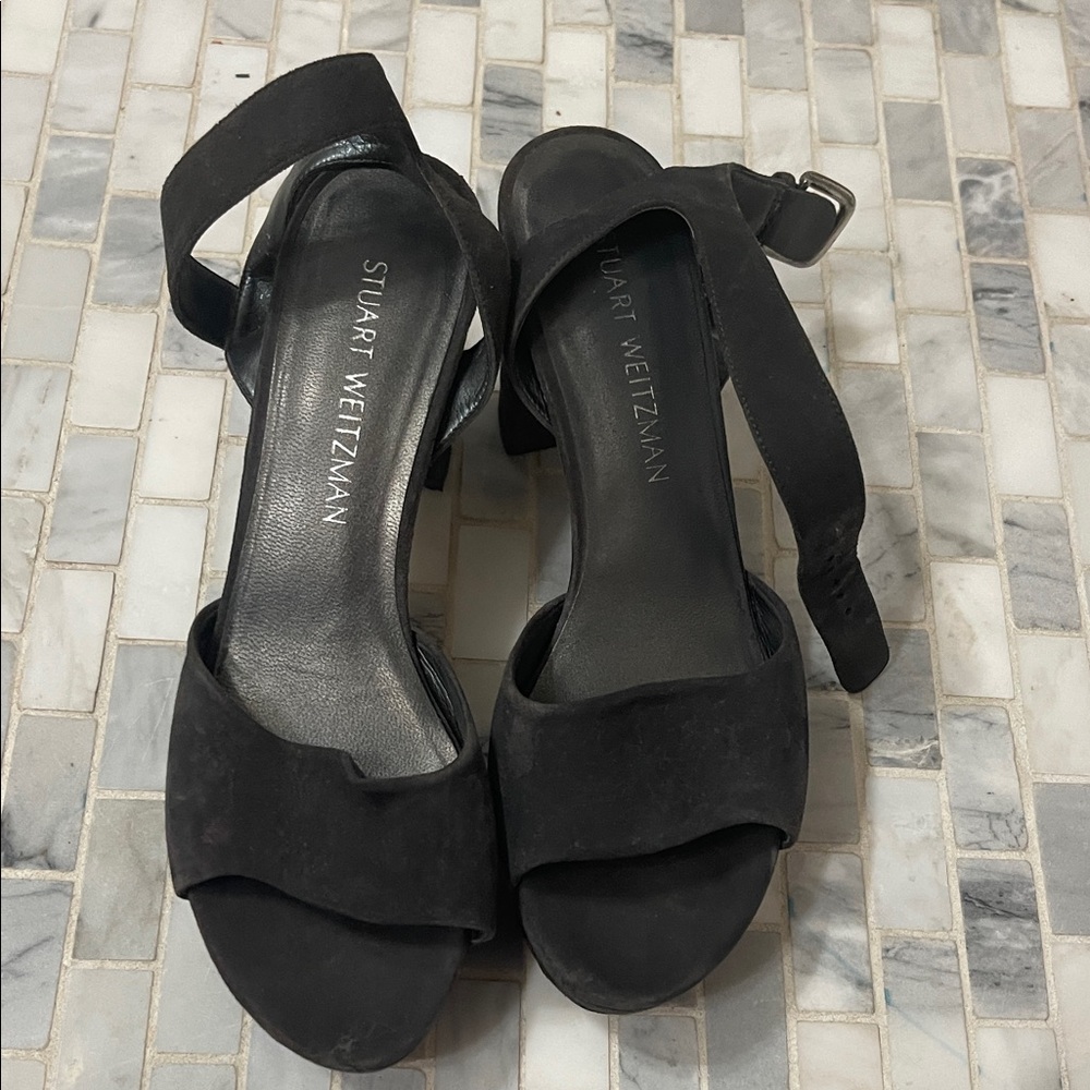Stuart Weitzman Black Suede Heels